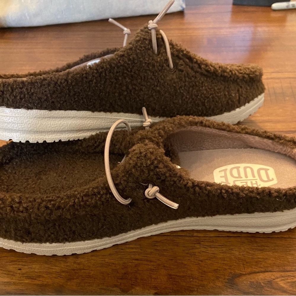 Hey Dude Brown Sherpa-Lined Slip-On SZ 9